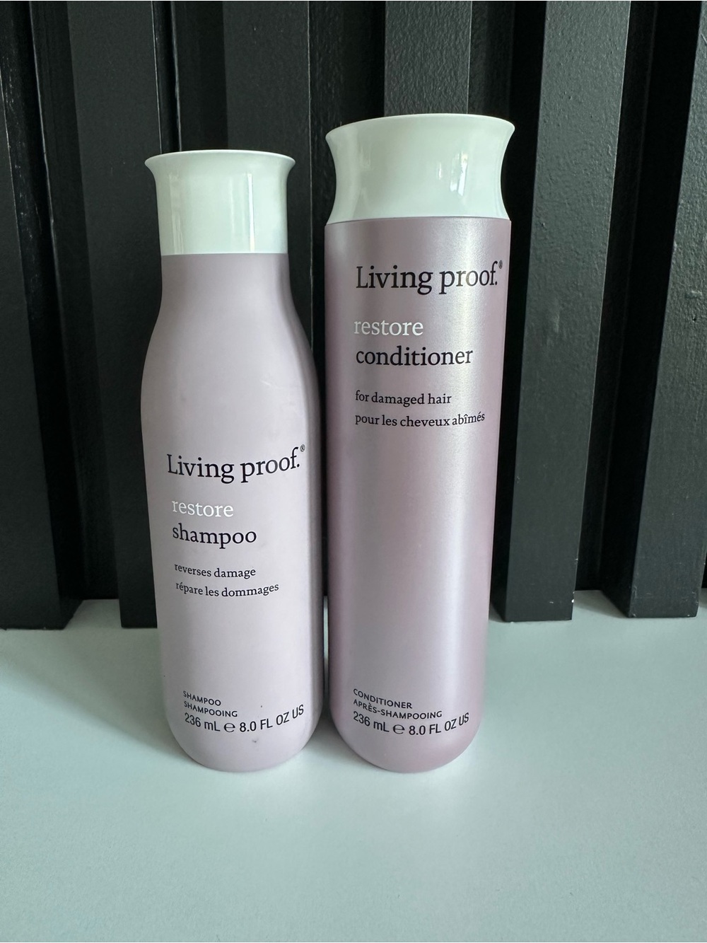 Living Proof Restore Shampoo & Conditioner Duo 8 oz each Damaged Hair
